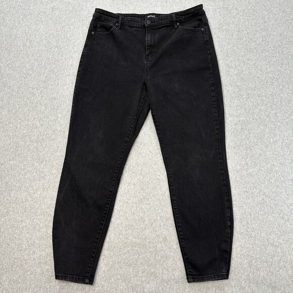 Buffalo David Bitton Jeans WMNS 14/34 Black Mollie Hi-Rise Peg Leg Stretch Pants - Picture 1 of 16